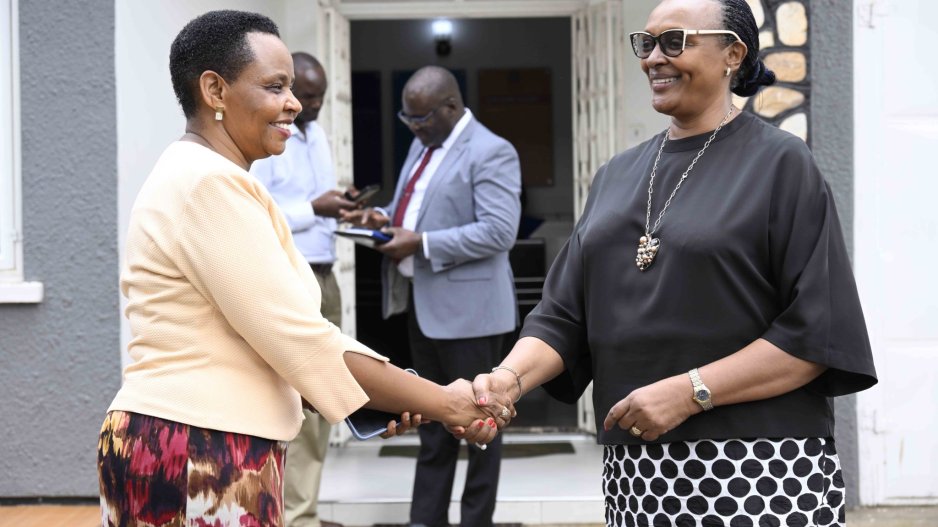 Col. Edith Nakalema of SHIPU and Ms. Olive Kigongo, President of UNCCI